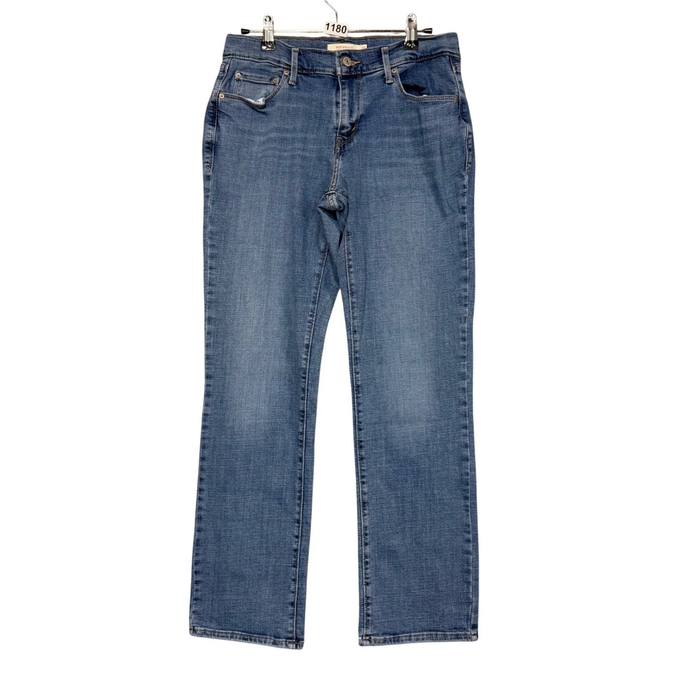 Levi's 505 Straight Leg Jeans Women 29 Blue Medium Wash Denim Mid Rise Denim